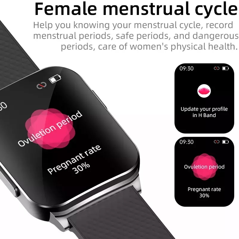 Non-invasive Blood Glucose Smartwatch 24H PTT ECG Heart Rate Blood Pressure Temperature Smart Watch