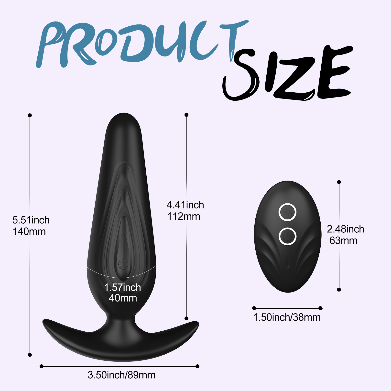 Vibrating Butt Plug Silicone Anal Vibrator G Spot Sex Toys for Men Women and Couples Remote Control Massager Stimulator Adult Toys Dildo with 12 Vibration Modes for Anal Stimulation