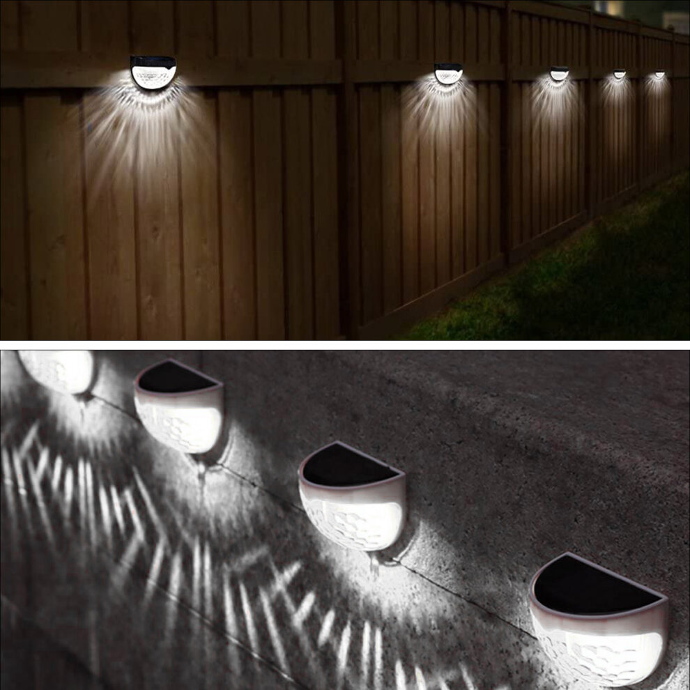 LED Solar Powered Fence Wall Lights Garden Step Path Decking Out Lamp