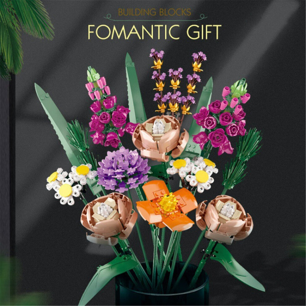 Flower Building Blocks Flower Bouquet Decoration Toys Fit Lego