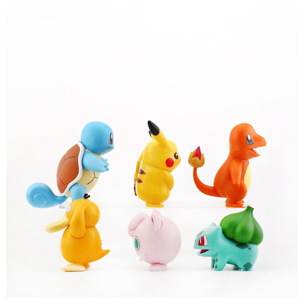 6pcs Pokemon Pikachu Figures Toys Display Cake Toppers Kids Party