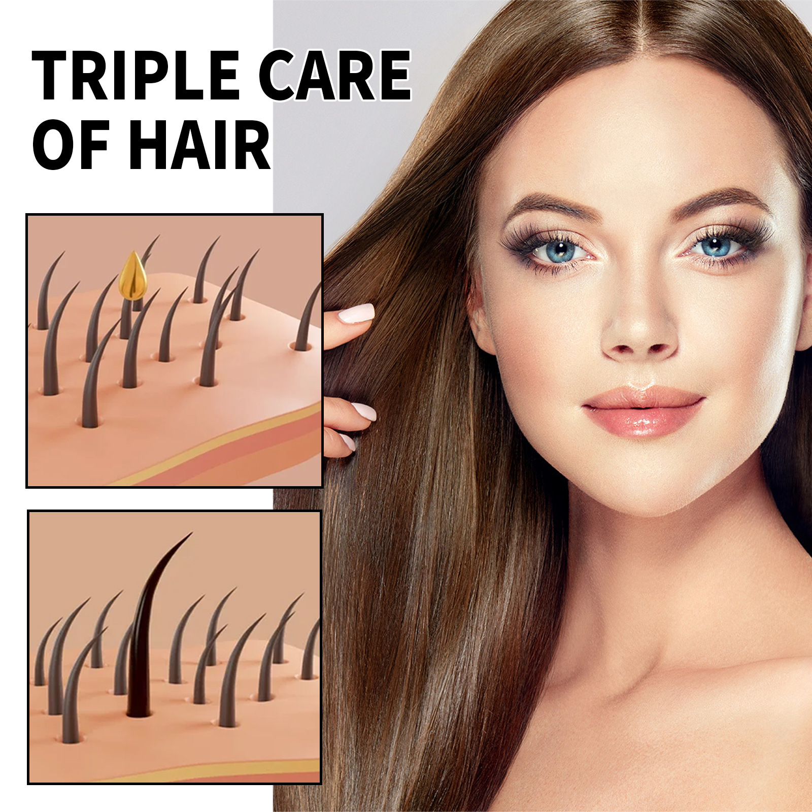 Hair Nourishing Treatment Strengthening Serum  Anti Hair Loss Essence Scalp Care Hair Treatment Oil for All Hair Types 60ml