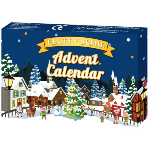 Christmas Advent Calendar 24PCS Christmas Countdown Calendar Toys Surprises Bind Box Holiday DIY Slime Gift Set Xmas Gifts for Kids