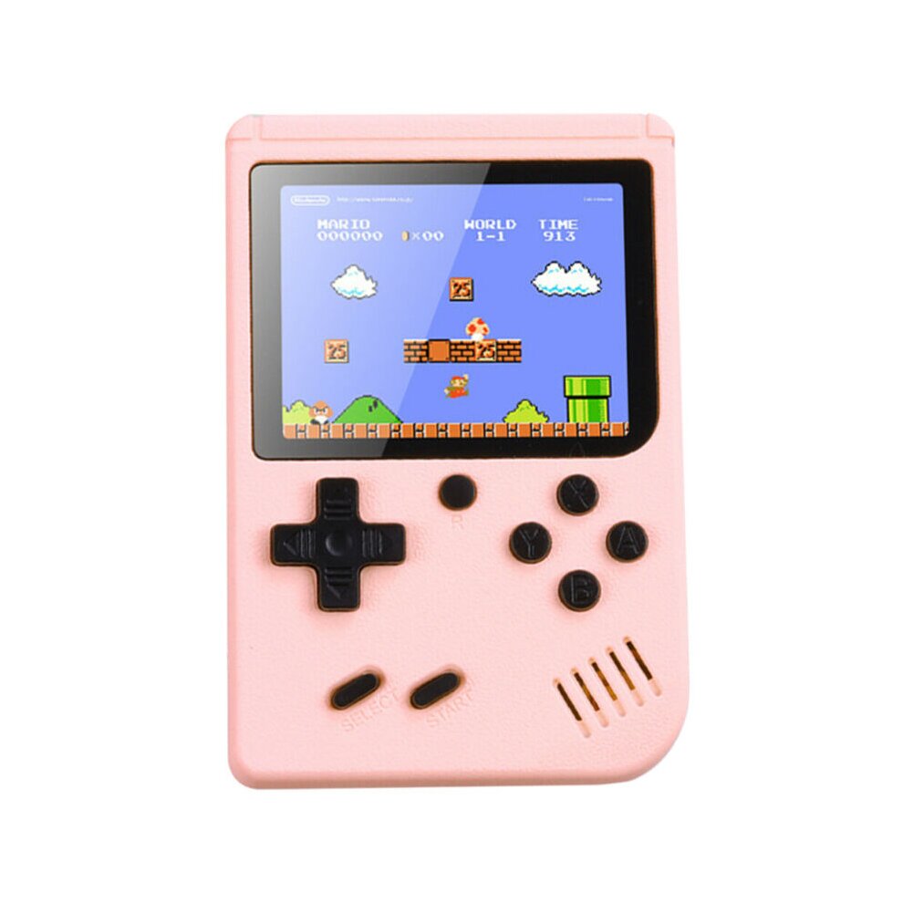 (Pink) Classic Games Handheld Retro Video Game Console Gameboy Collection Kids Gifts