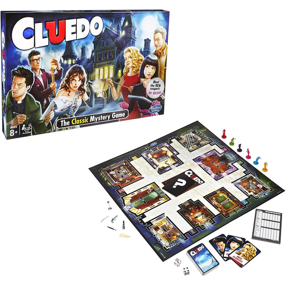 Hasbro Gaming Cluedo the Classic Mystery Board Game For 2 to 6 Players