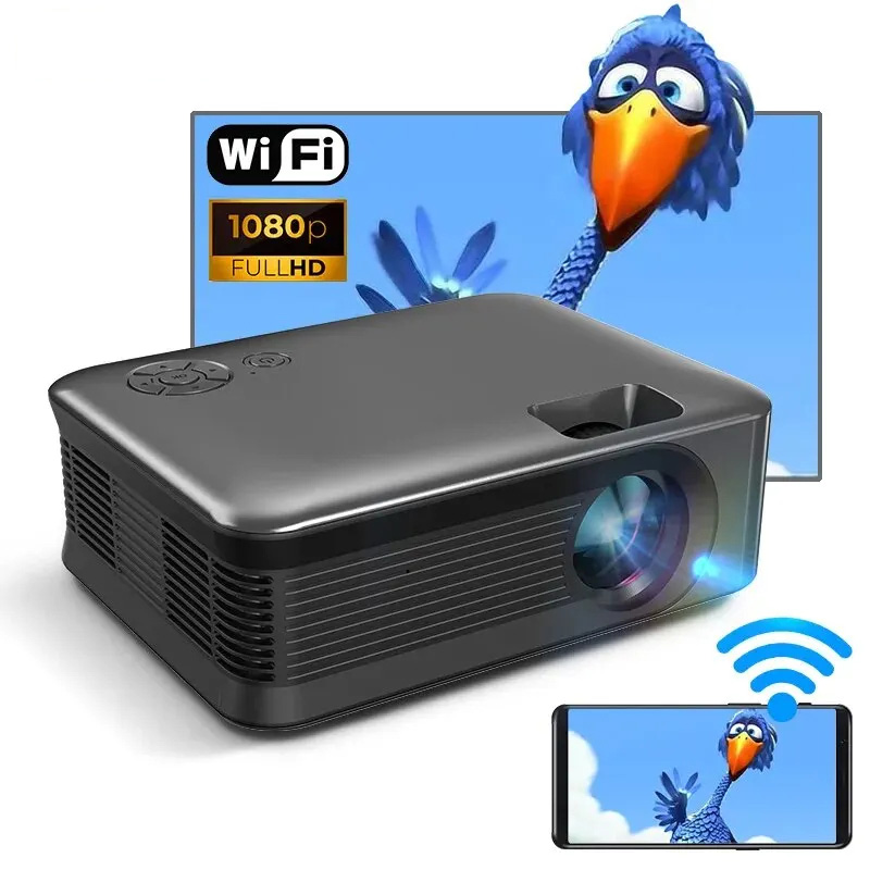 MINI Projector Portable 3D Theater WIFI Sync Android IOS Smartphone 4K 1080P Moive Videoprojector LED Smart Cinema
