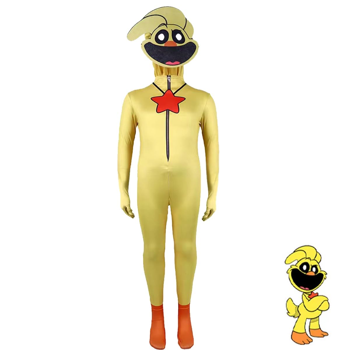 (110CM) Kickinchicken Smiling Critters Figures Cosplay Costume Halloween Party Dress up With Head Cover