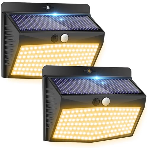 138 LED Security Lights Warm White Outdoor for Fence Garden Yard Garage