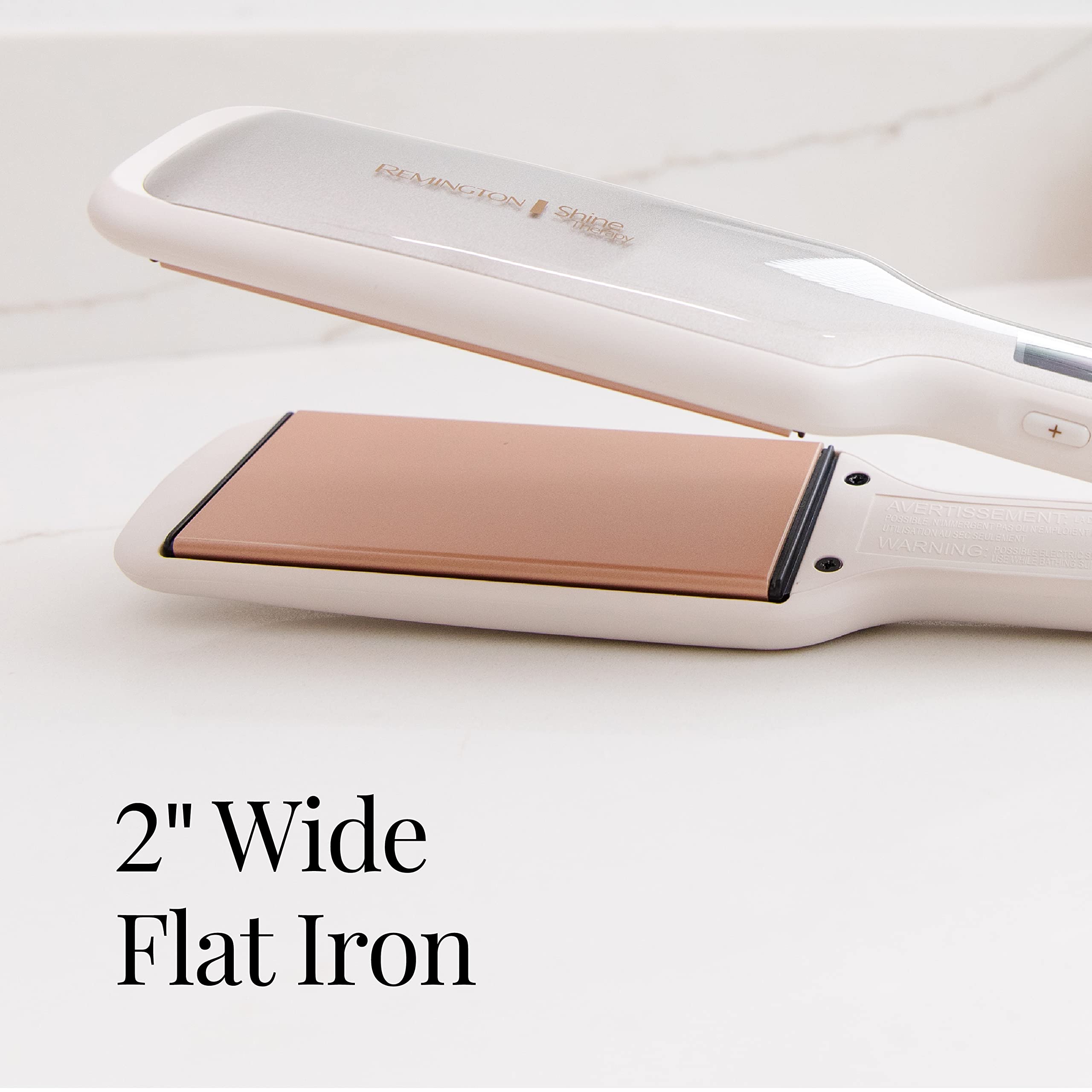 Hair Transformation with Remingtons Shine Therapy 2 inch Hair Straightener Iron - Infused with Argan Oil and Keratin for Frizz-free - Silky Hair