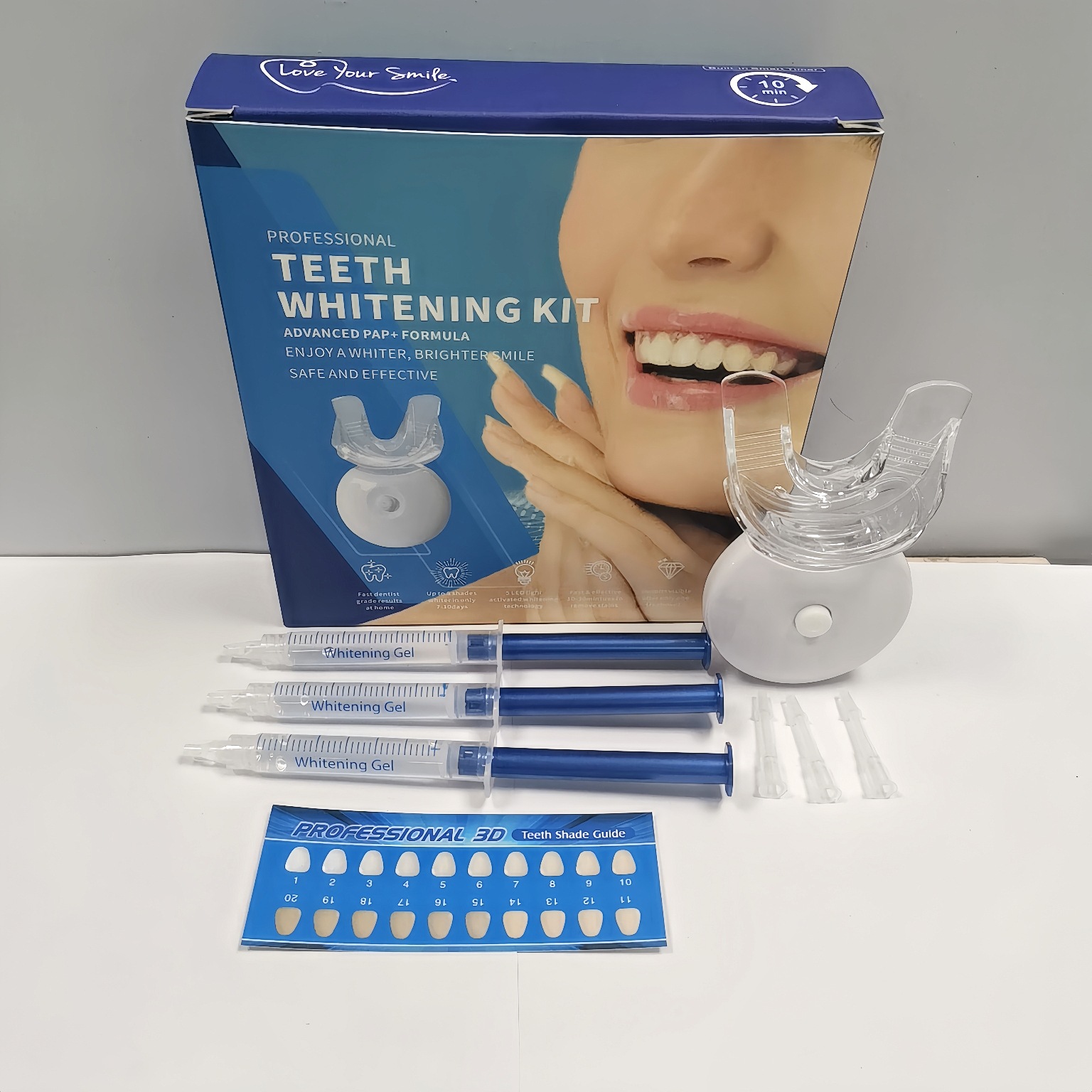 Teeth Whitening Kit Pap Teeth Whitener for Sensitive Teeth Professional Tooth Whitening Kit Dental Tools with Mouth Tray Teeth Whitening Gels