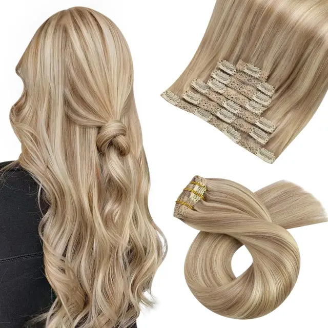 (10inches 70G 5P) Color Clip In Human Hair Extensions Natural Hair Pieces For Women with Clips