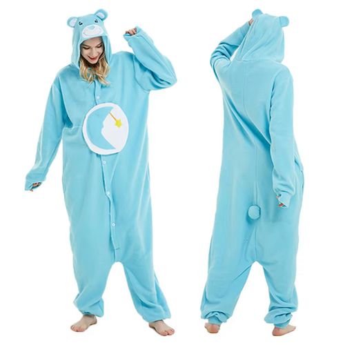 Onesie Pajamas Sleepwear  Jumpsuit Kigurumi Adult Homewear Halloween Cosplay Costumes Anime Blue Bear Pajamas