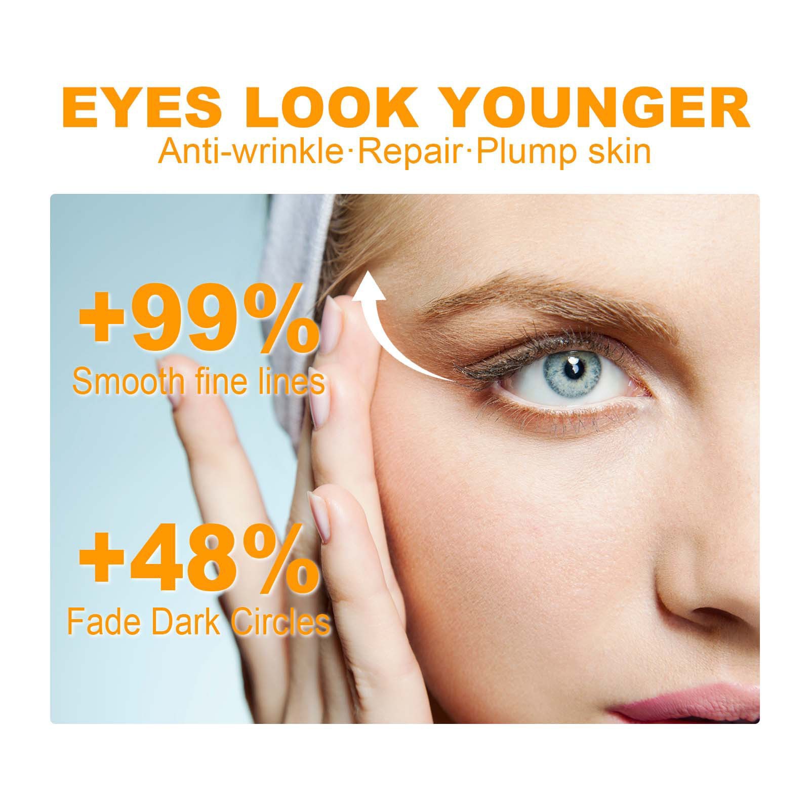 HOYGI 5D Peptide Anti Wrinkle Eye Cream Reduces Fine Lines Crows Feet Firming and Smoothing Skin Moisturizing Relieve Eye Puffiness Eye Care 15ml