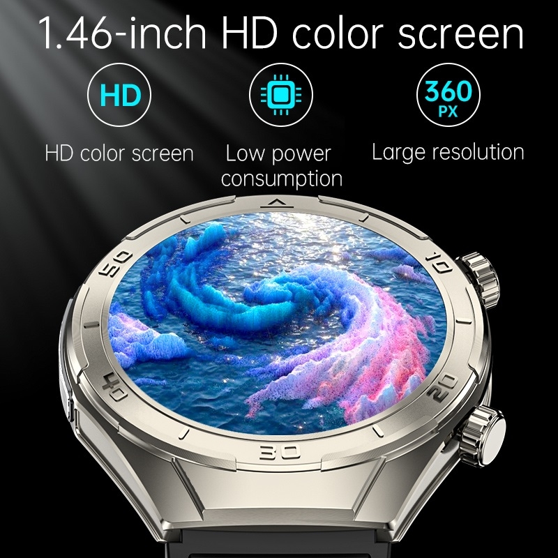 Smart Watch Heart Rate Monitor Bluetooth Call Sleep Help Blood Oxygen Temperature Blood Sugar Multi-Sport Fitness Track