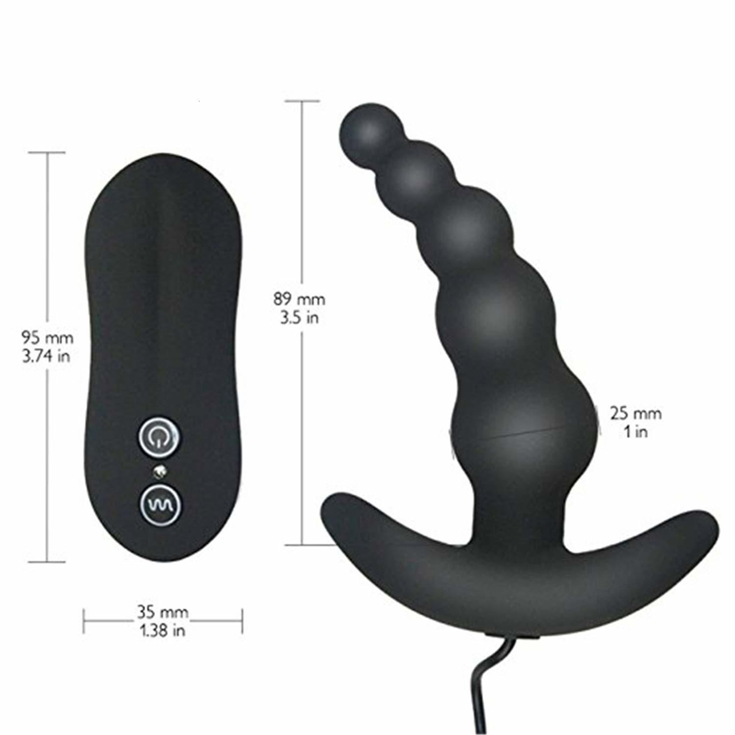 (Purple) Vibrating Prostate Massager Female Masturbation Anal Plug Vibrator Beads Butt Sex Toys Waterproof Powerful Wired For Men Couples 10 Frequency