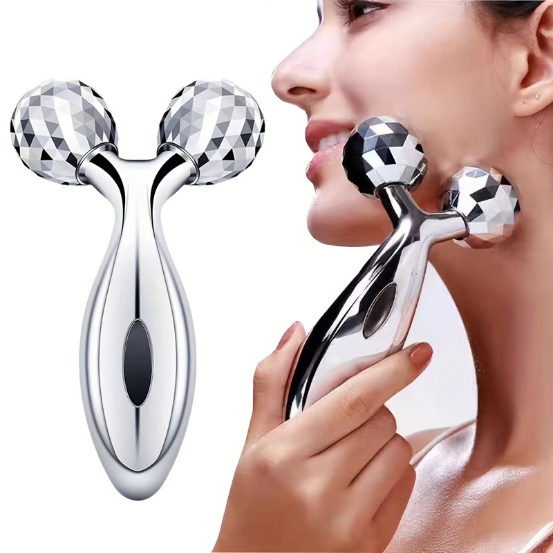 3D Roller Massager Facial Beauty Device For Muscle Face Slimmer Lifting Skin Care Manual Massage Tool For Women Men