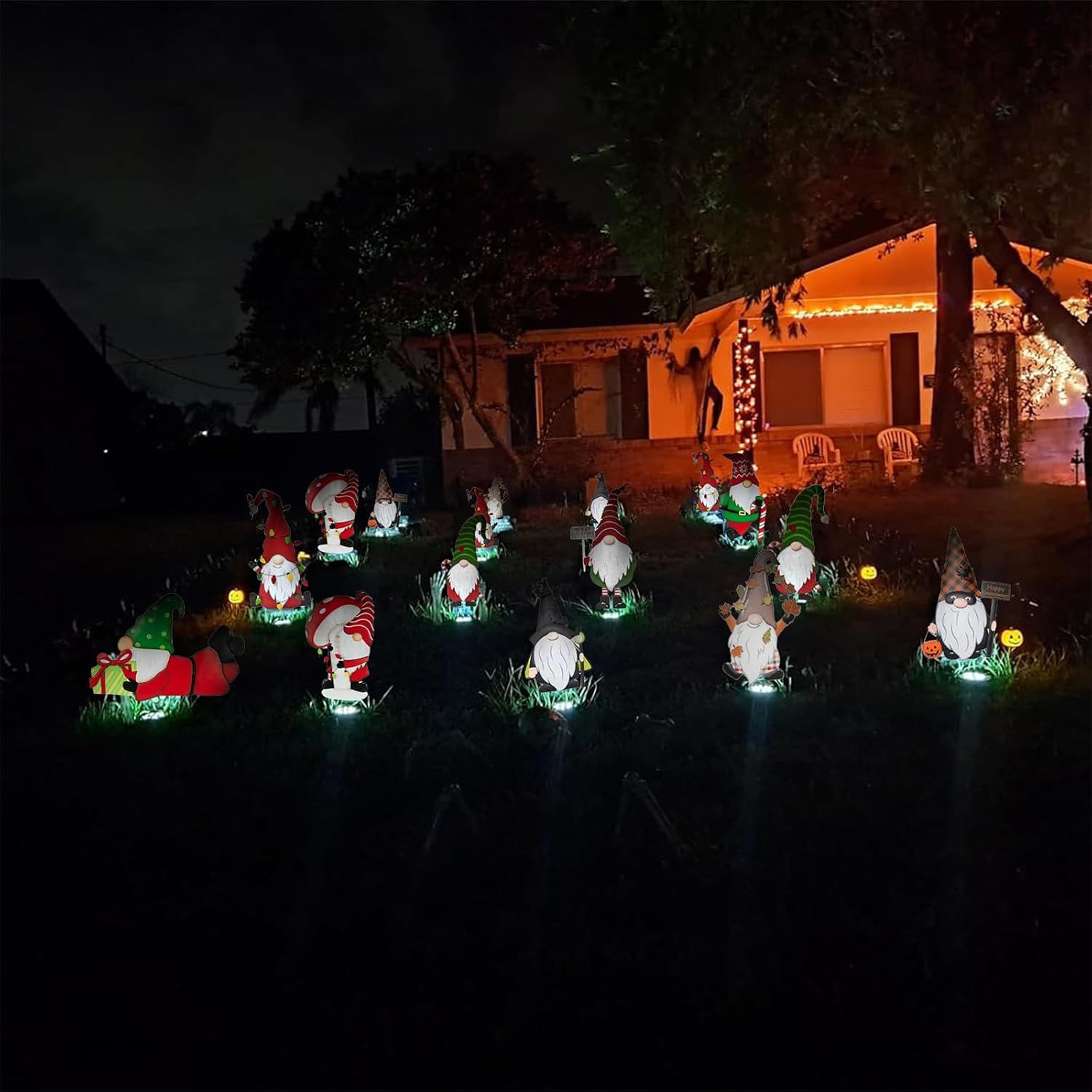 (White) Solar Lights Outdoor Garden,600mAh Solar Ground Lights 8 LED Solar Disk Lights for Garden Lawn Pathway Yard Landscape Walkway 8PCS 