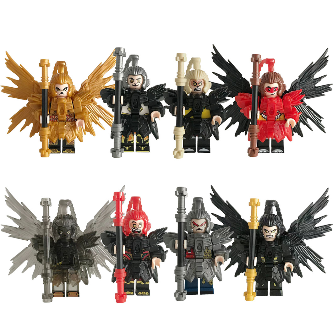 (8 PCS F) Kids Toys Building Blocks Figures Toys Mini Figures Humanoid Dolls Educational Toys Christmas Gifts Cartoon Characters