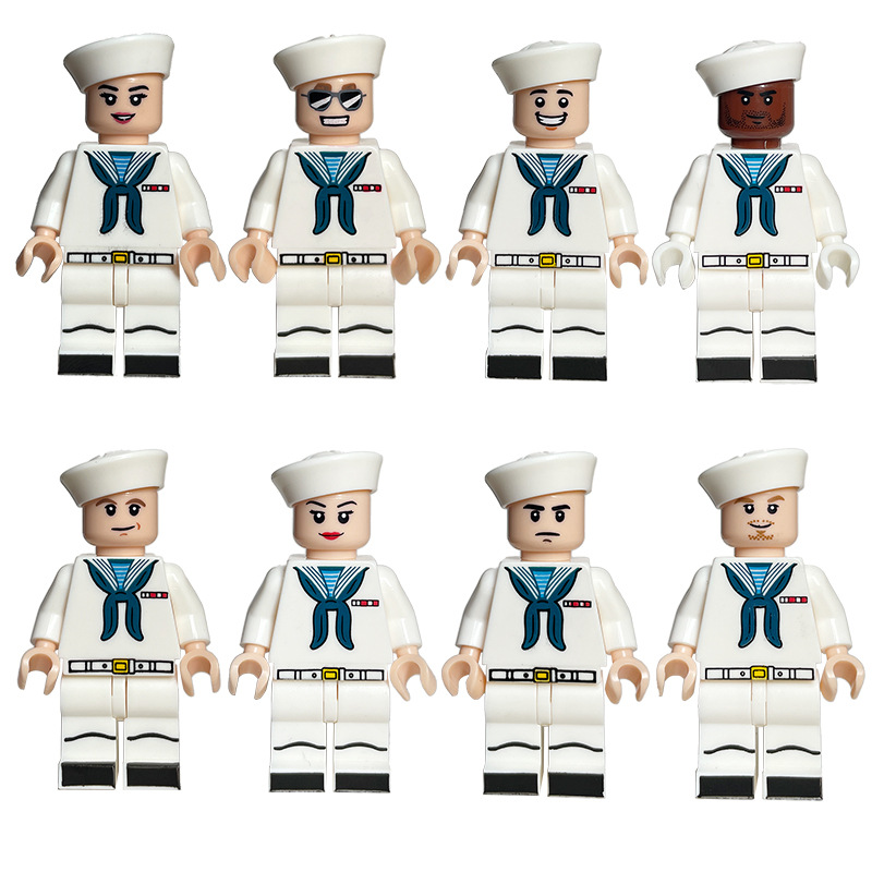 (8 PCS F) Kids Toys Building Blocks Figures Toys Mini Figures Humanoid Dolls Educational Toys Christmas Gifts Cartoon Characters