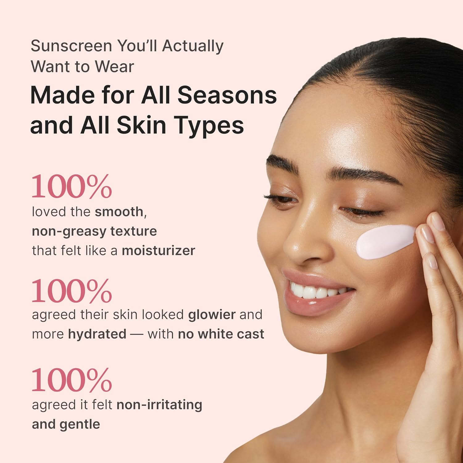 medicube No Cast Just Glow Collagen Sunscreen SPF 50 Broad Spectrum Face Sunscreen Lightweight  Hydrating Formula Peptide Cica for Soothing Glow Korean Skincare