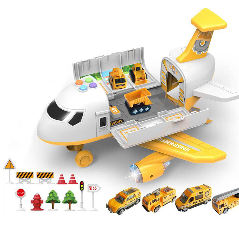 (police 491) New Aircraft Simulation Track Inertia Toy Airplane with Lights Music Large Size Passenger Plane Kids Airliner Toy Car Gifts