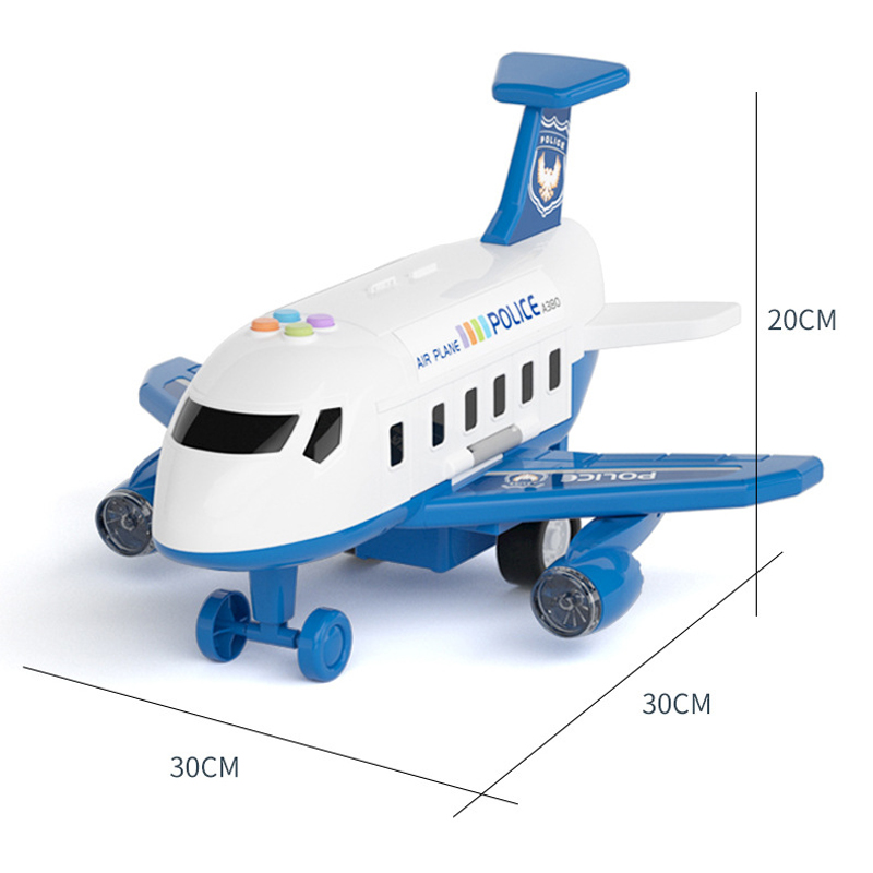 (police 491) New Aircraft Simulation Track Inertia Toy Airplane with Lights Music Large Size Passenger Plane Kids Airliner Toy Car Gifts