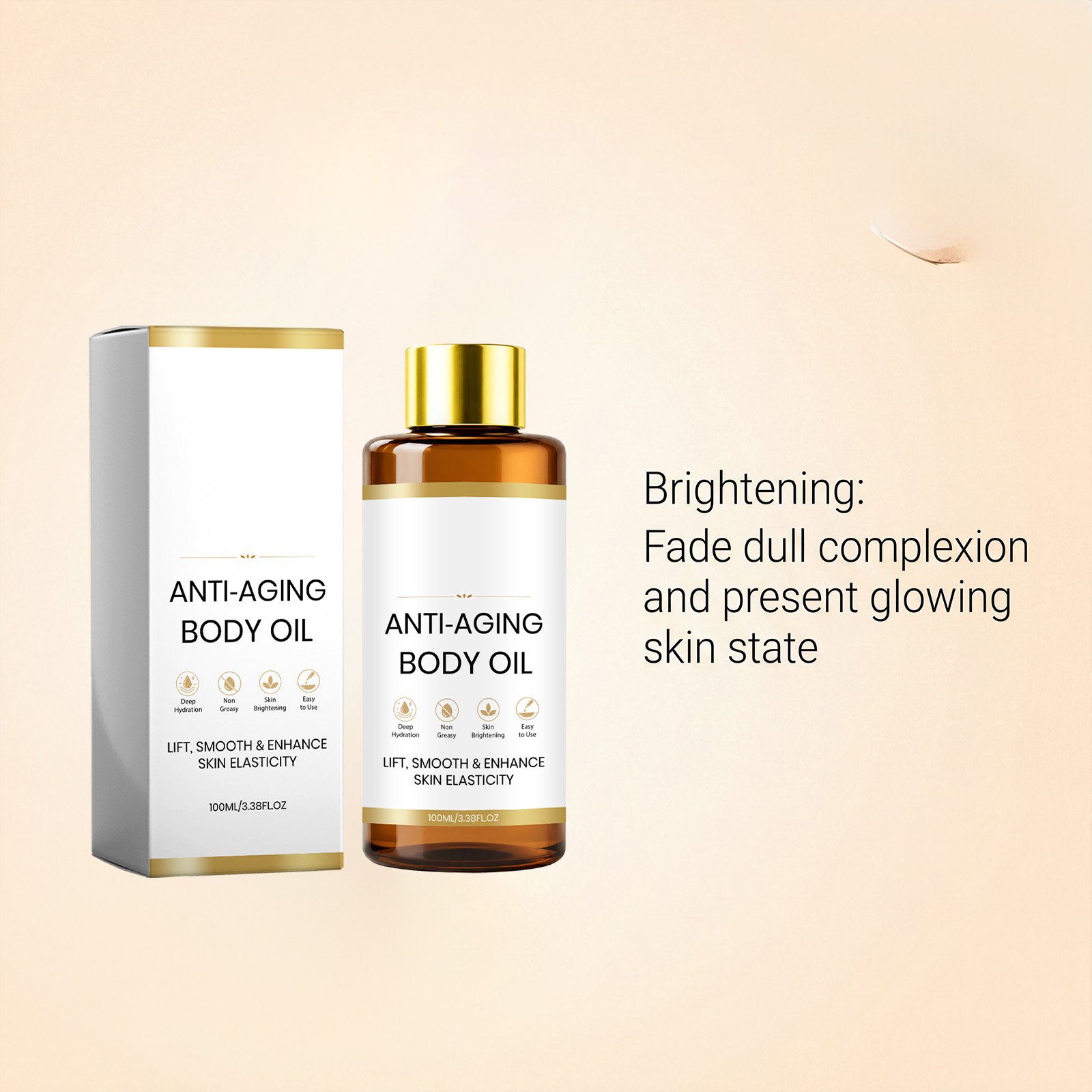Revitalizing Body Essential Oil Deep Moisturizing Soften Even Bright Light Smooth Easy Spread Skin Body Care