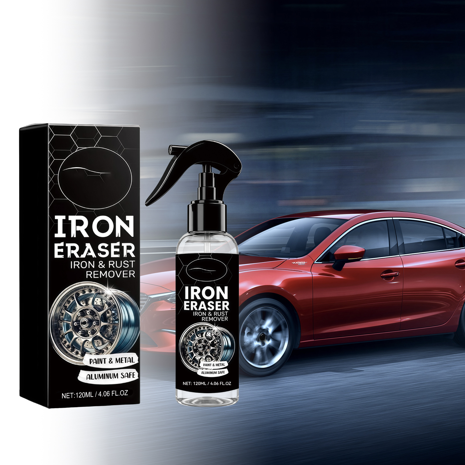Car Rust Cleaner Mild Clean Car Body Tire Oxidation Rust Stain Daily Auto Rust Clean Spray