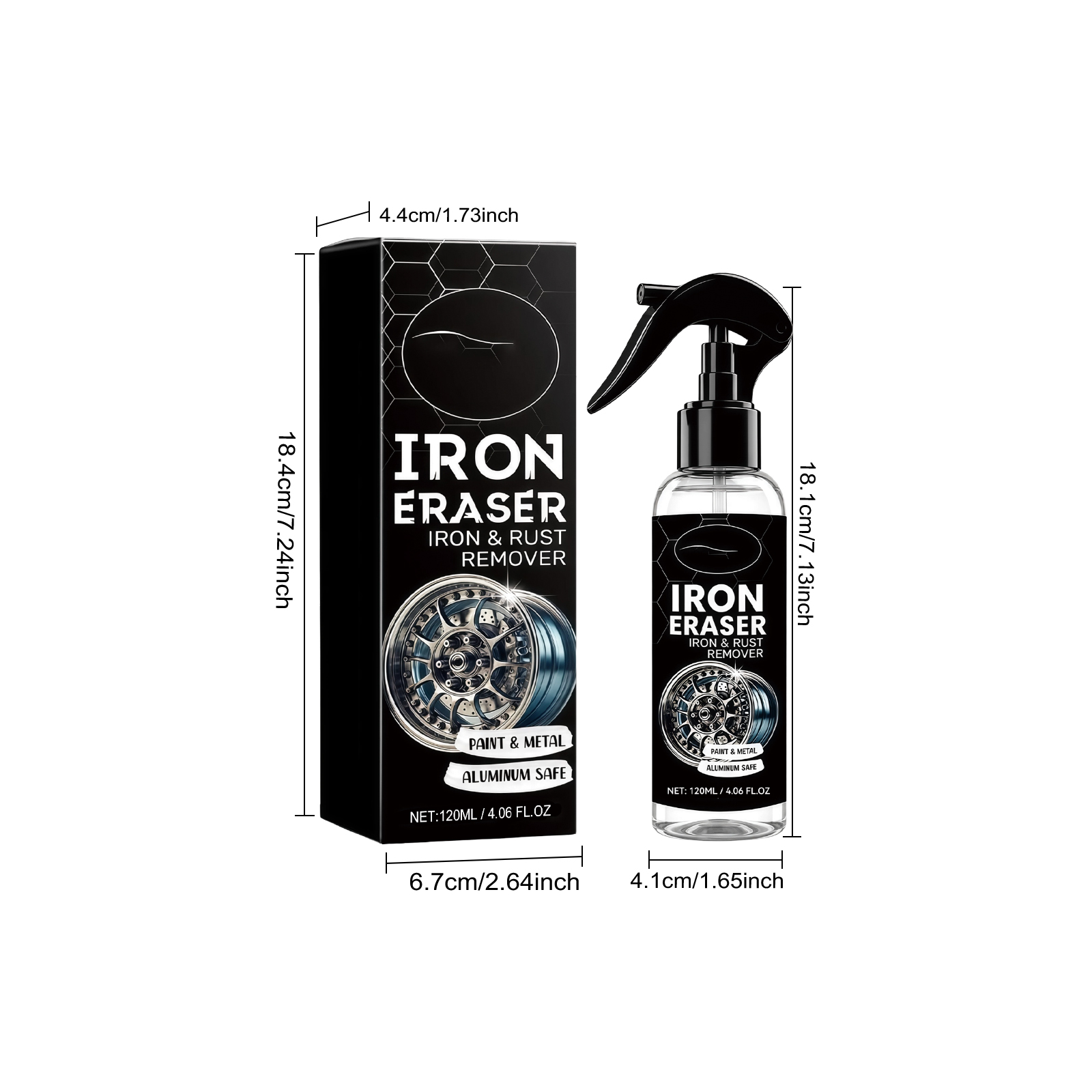 Car Rust Cleaner Mild Clean Car Body Tire Oxidation Rust Stain Daily Auto Rust Clean Spray