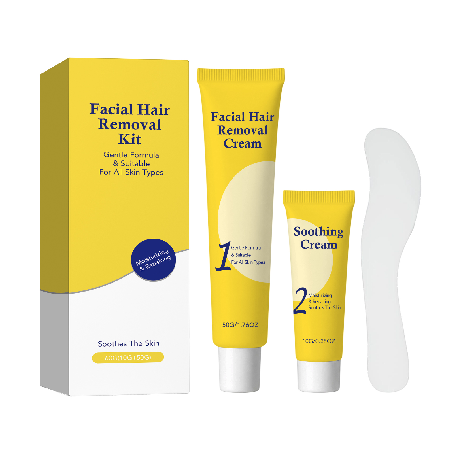 Facial Hair Removal Kit Mild Gentle Soft Easy To Operate Remove Lip Fine Hairs Fit Daily Face Care