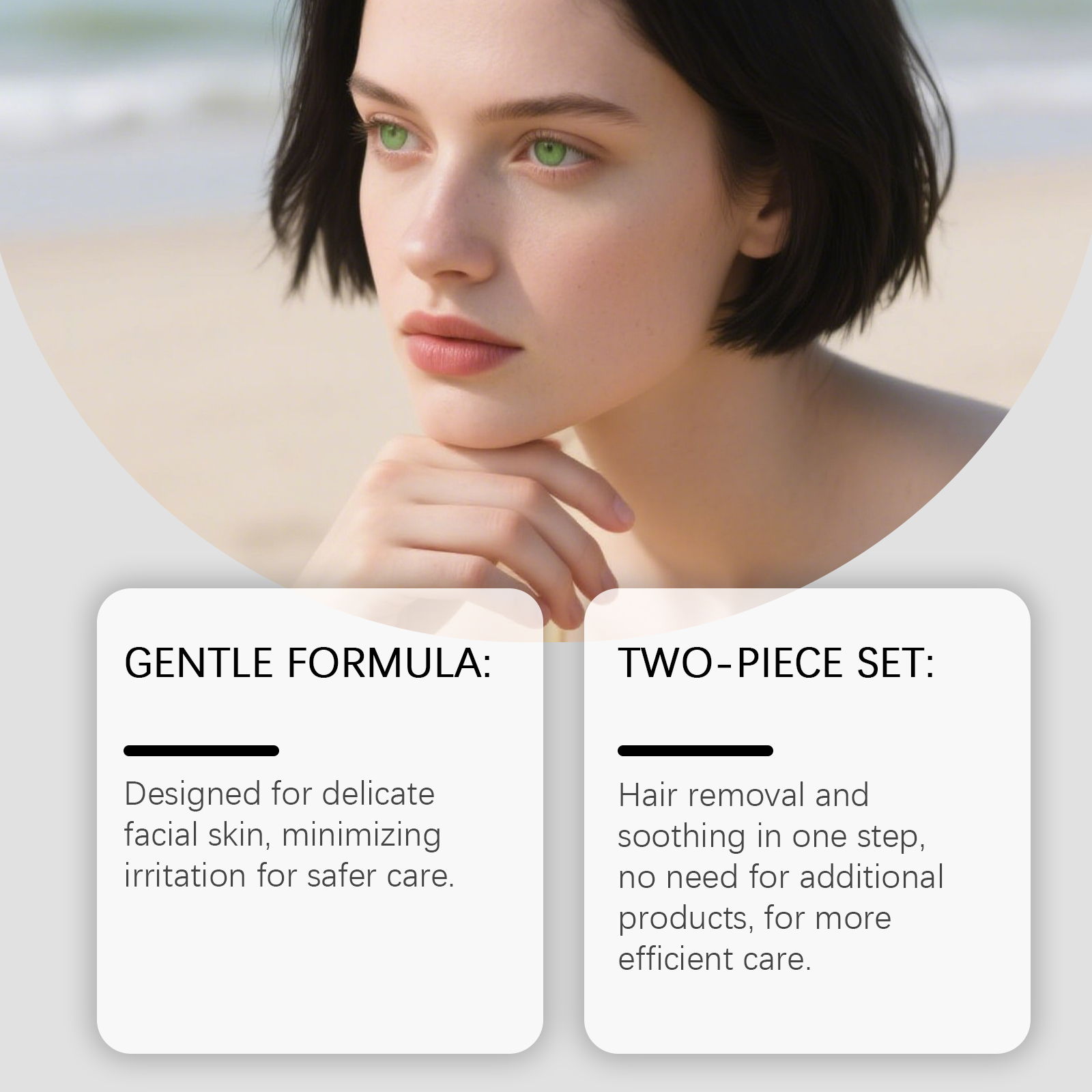 Facial Hair Removal Kit Mild Gentle Soft Easy To Operate Remove Lip Fine Hairs Fit Daily Face Care