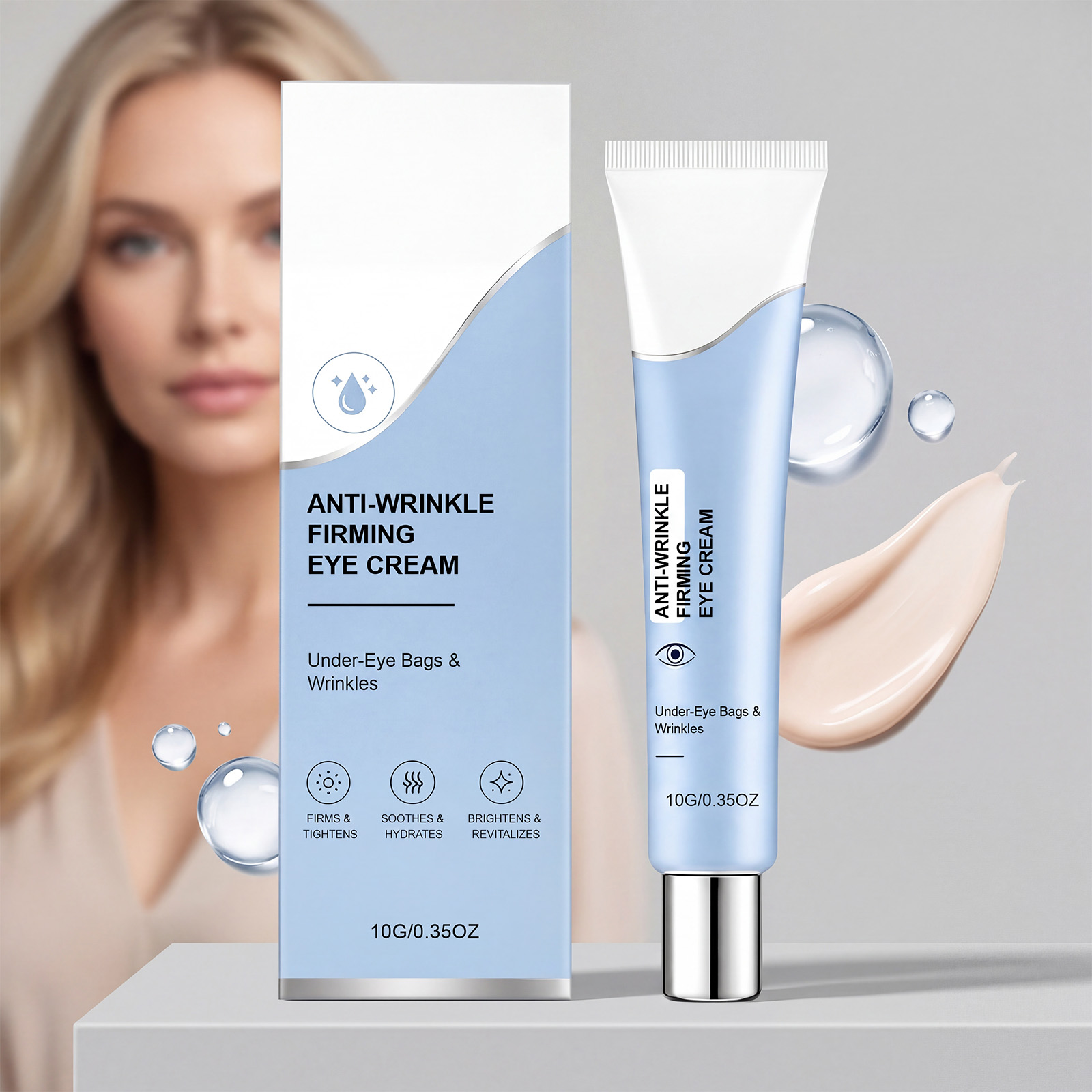 Eye Essence Cream Elastic Hydrating Moisturizing Mild Smooth Comfortable Massage Skin Care Around Eyes