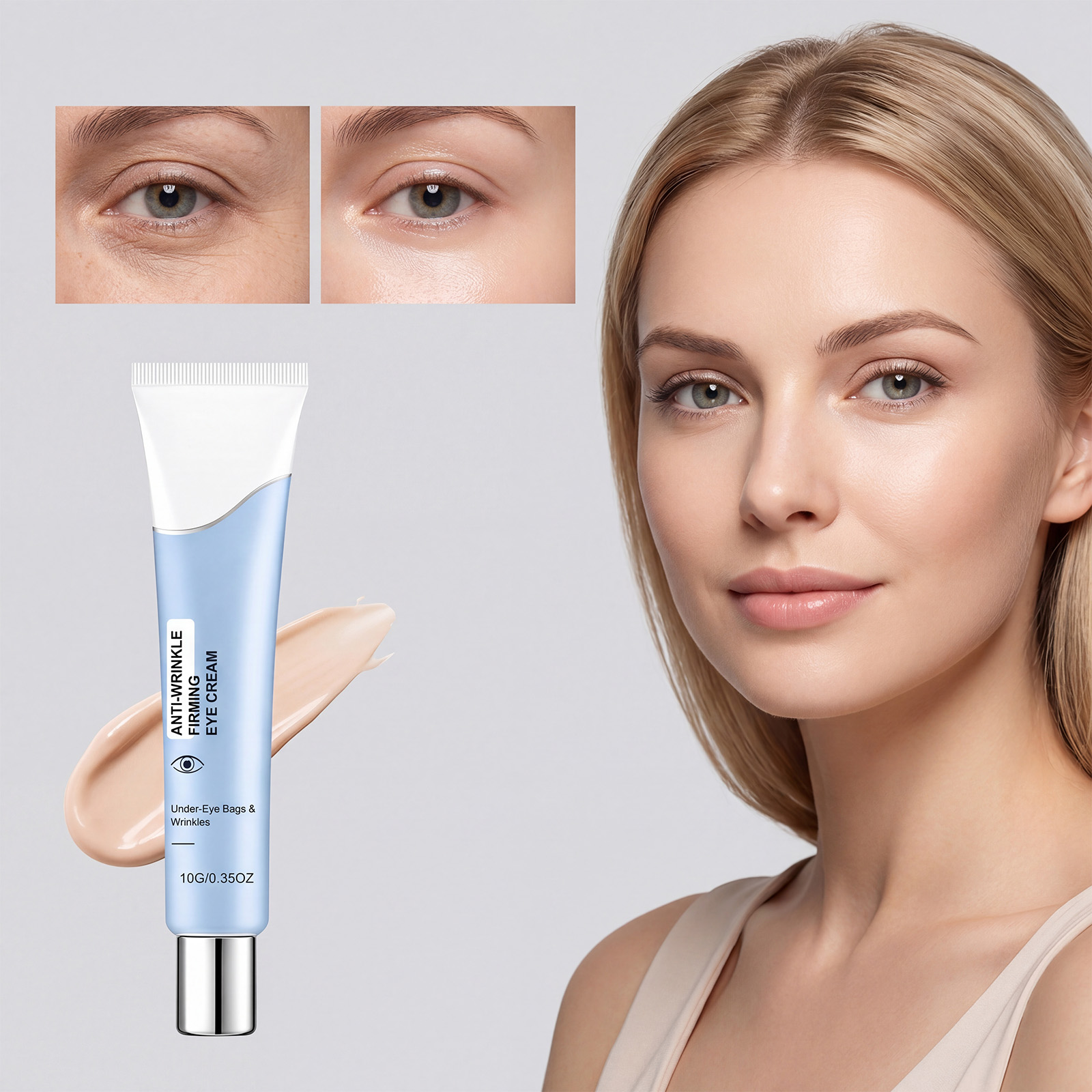 Eye Essence Cream Elastic Hydrating Moisturizing Mild Smooth Comfortable Massage Skin Care Around Eyes