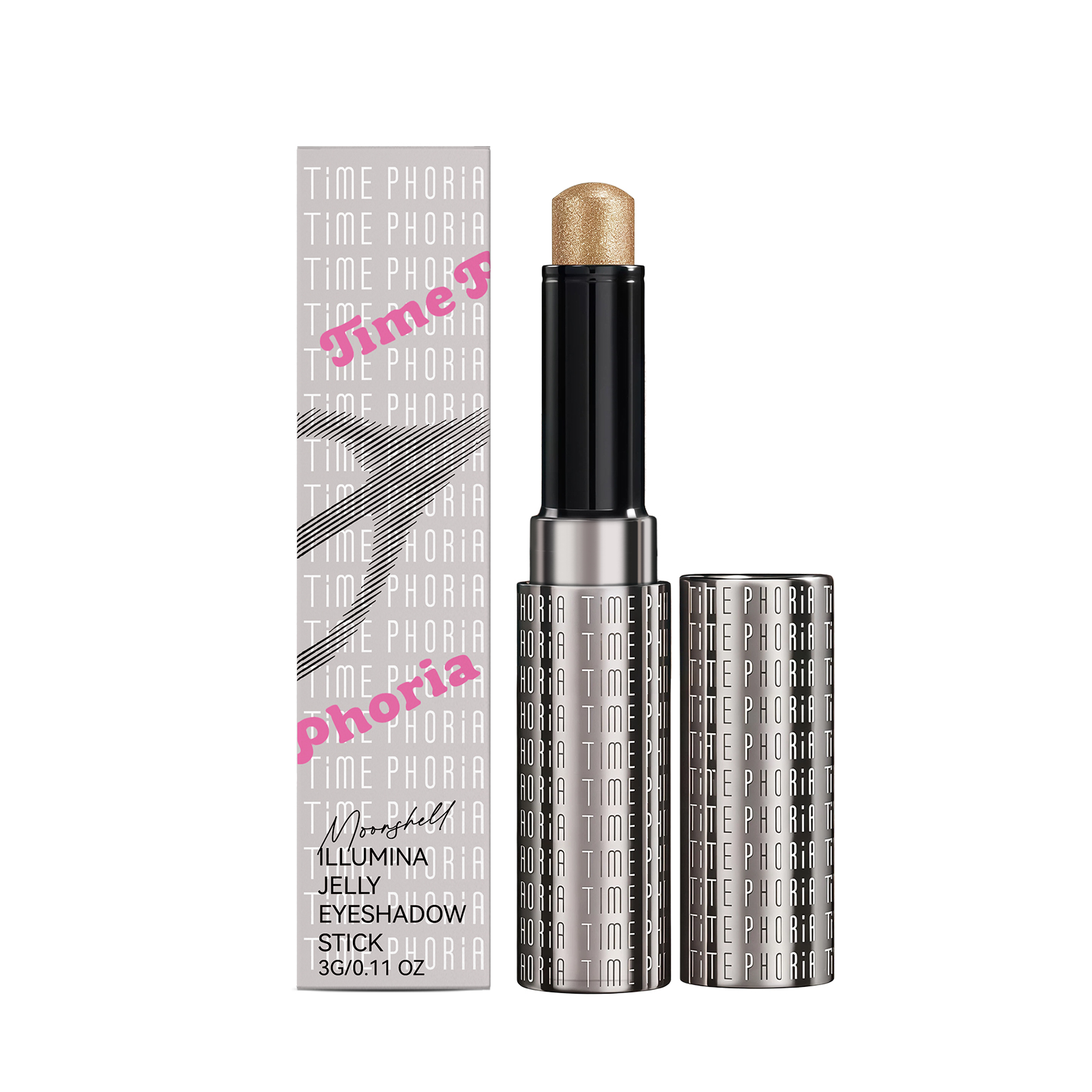 (Rose Pink) Bright Jelly Eyeshadow Stick Pearlescent Ivory Clear Watery Shimmer Multi Shades Daily Date Face Highlight