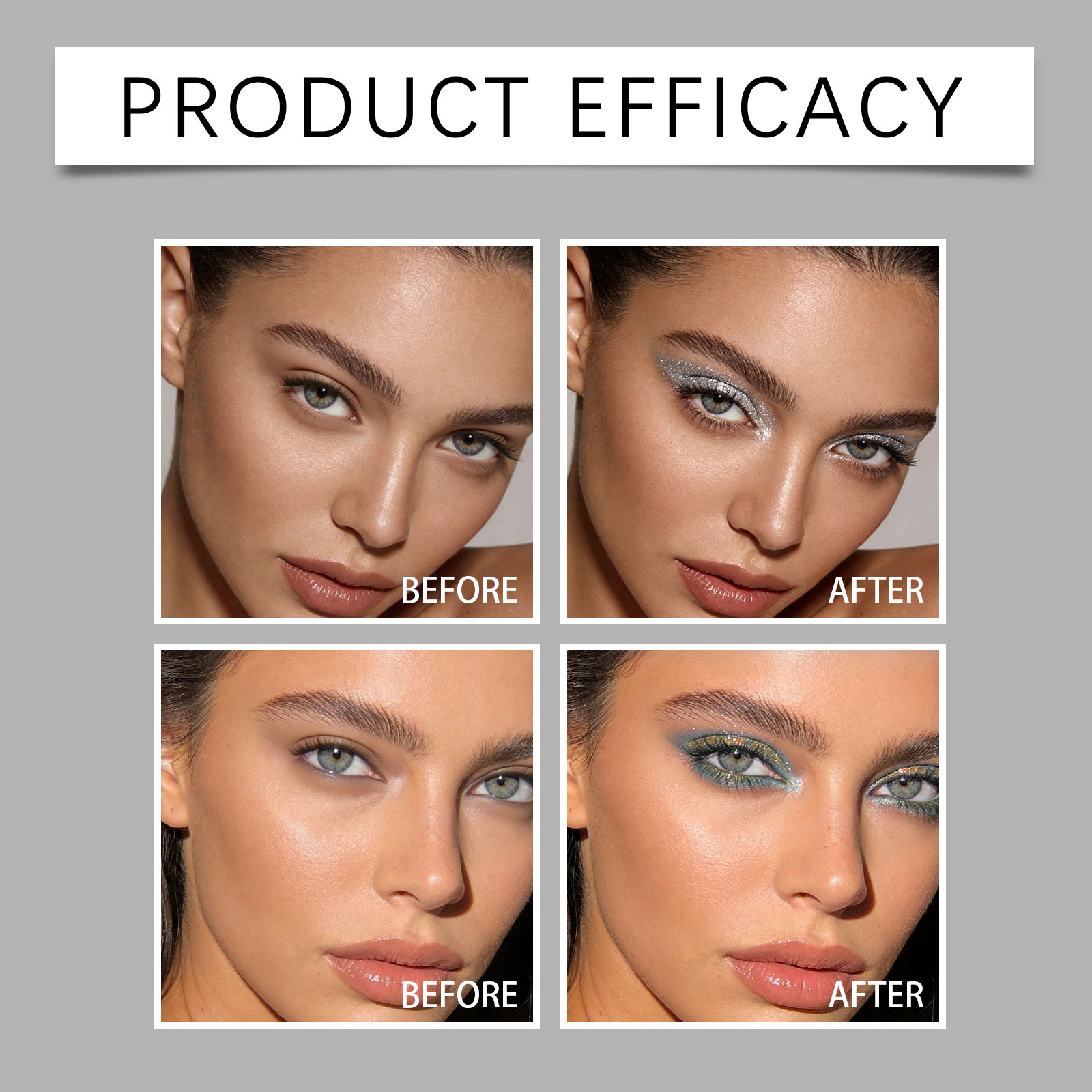 (Rose Pink) Bright Jelly Eyeshadow Stick Pearlescent Ivory Clear Watery Shimmer Multi Shades Daily Date Face Highlight