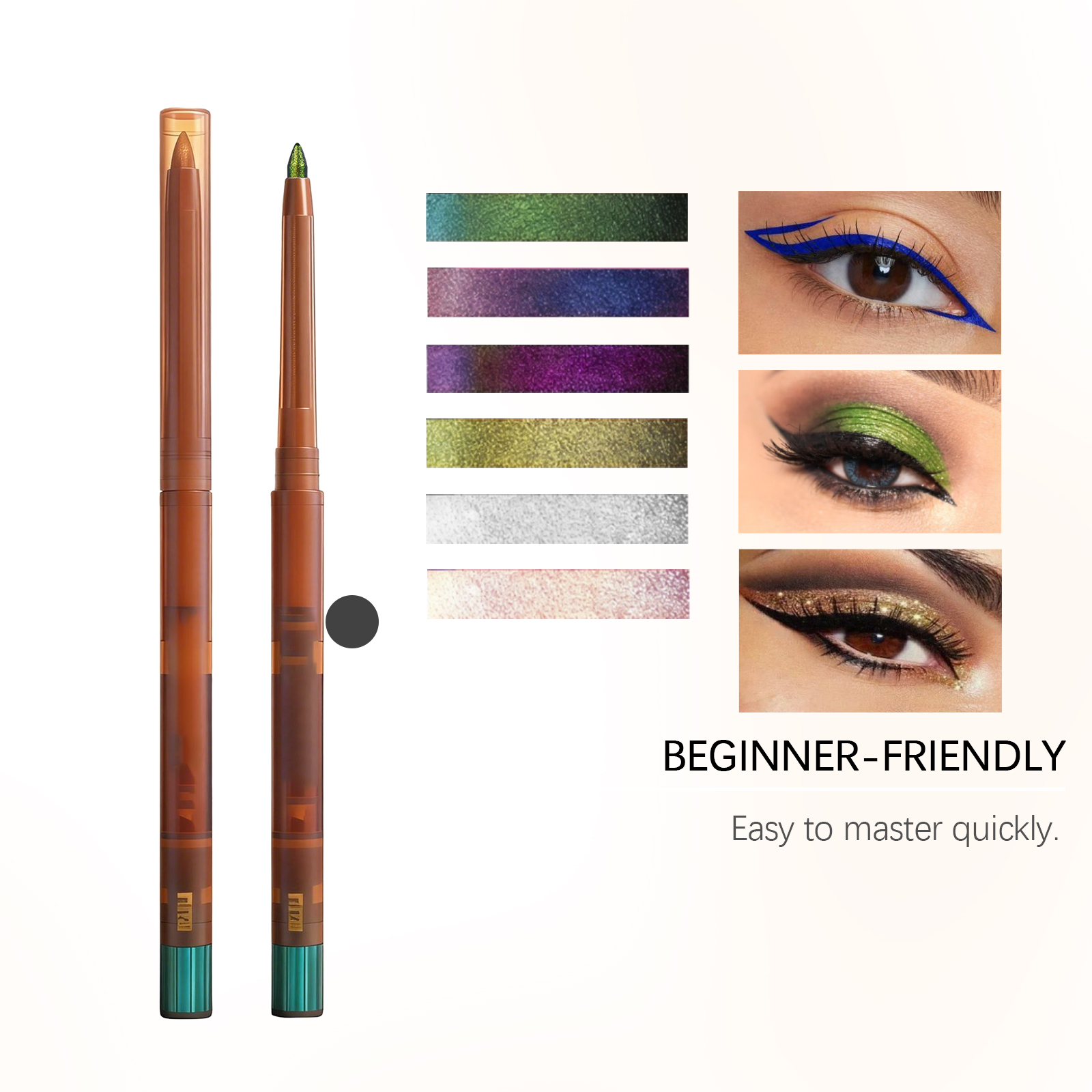 (03) Light Changing Eyeliner Gel Pen Unique Eye Makeup Style Smooth Lines Non Caking Non Fading Color Shimmer Cosmetics