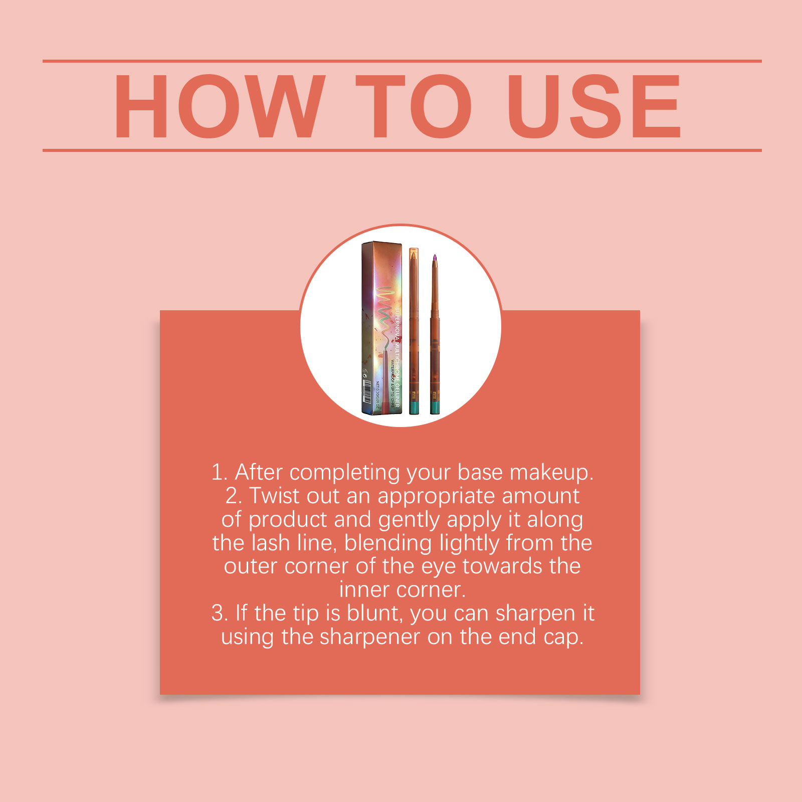 (03) Light Changing Eyeliner Gel Pen Unique Eye Makeup Style Smooth Lines Non Caking Non Fading Color Shimmer Cosmetics