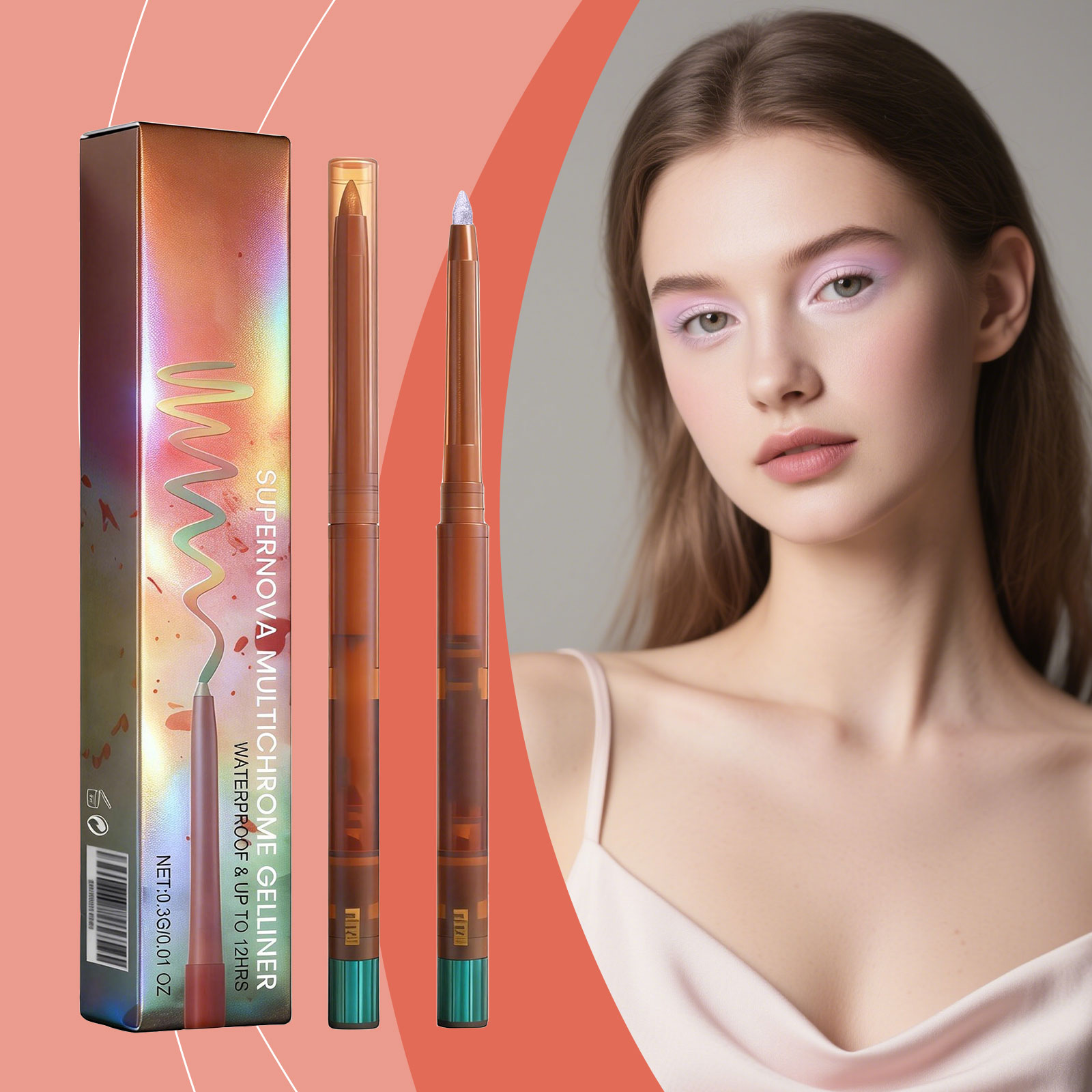 (06) Light Changing Eyeliner Gel Pen Unique Eye Makeup Style Smooth Lines Non Caking Non Fading Color Shimmer Cosmetics