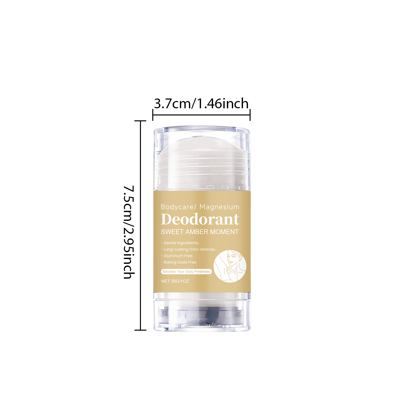 Amber Body Care Stick Daily Mild Moisturizing Clean Fresh Portable Care Skin Underarm Gentle Soft