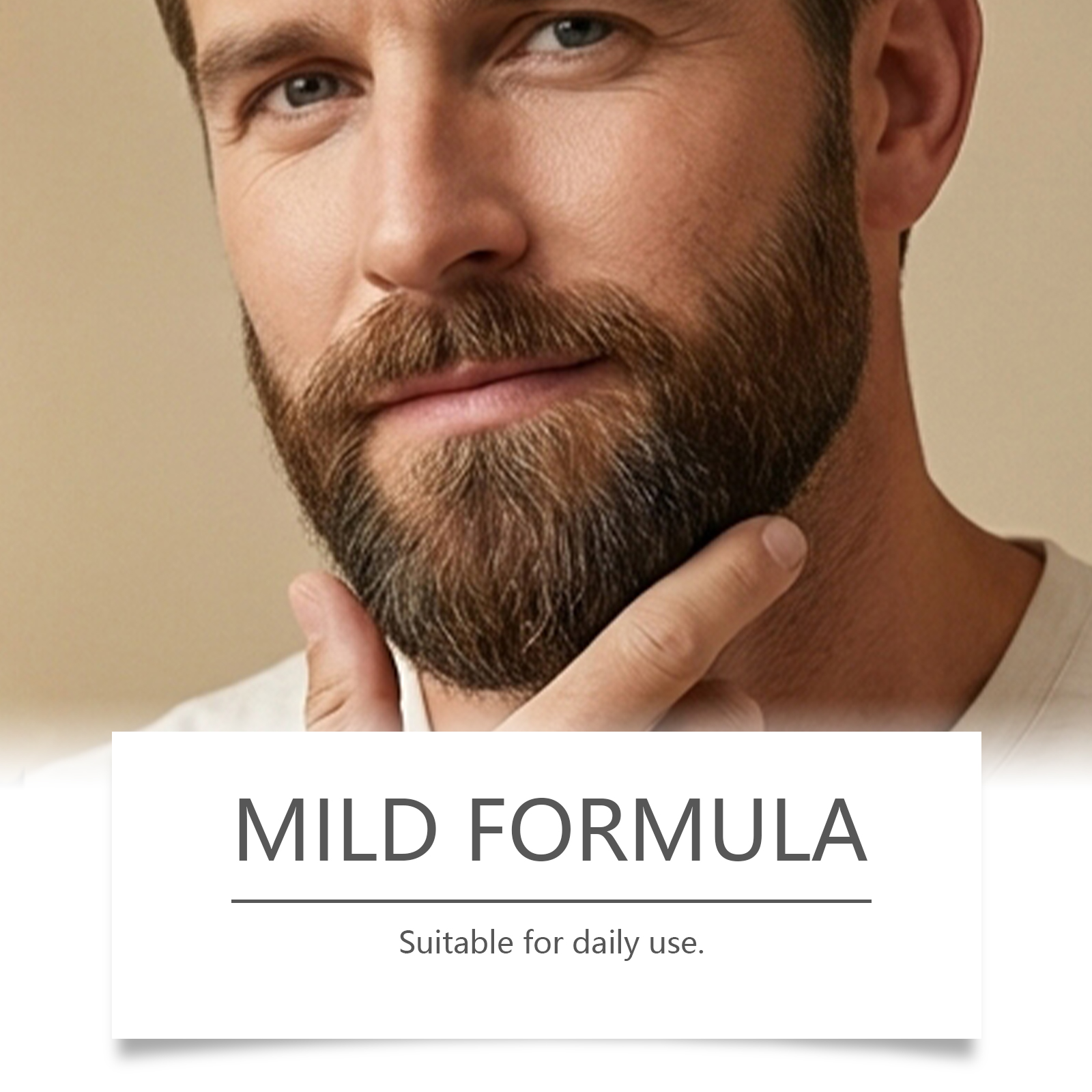 Male Beard Care Cream Mild Refreshing Texture Clean Moisturizing Daily Men Beard Basic Nourish Treatment