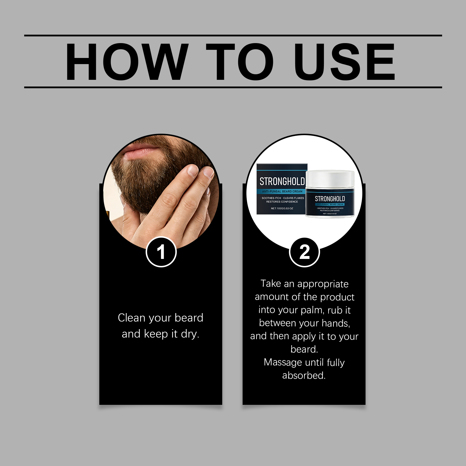 Male Beard Care Cream Mild Refreshing Texture Clean Moisturizing Daily Men Beard Basic Nourish Treatment