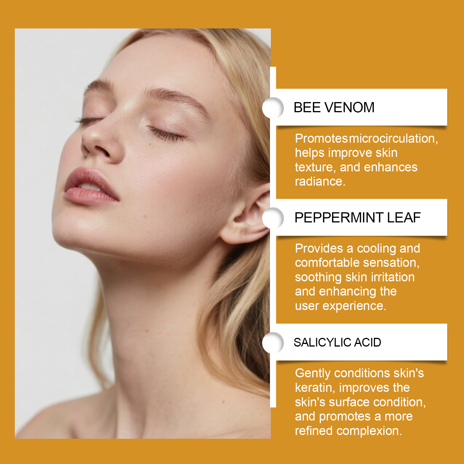 Bee Venom Care Cream Nourish Smooth Soft Hydrate Protect Body Skin Daily Apply