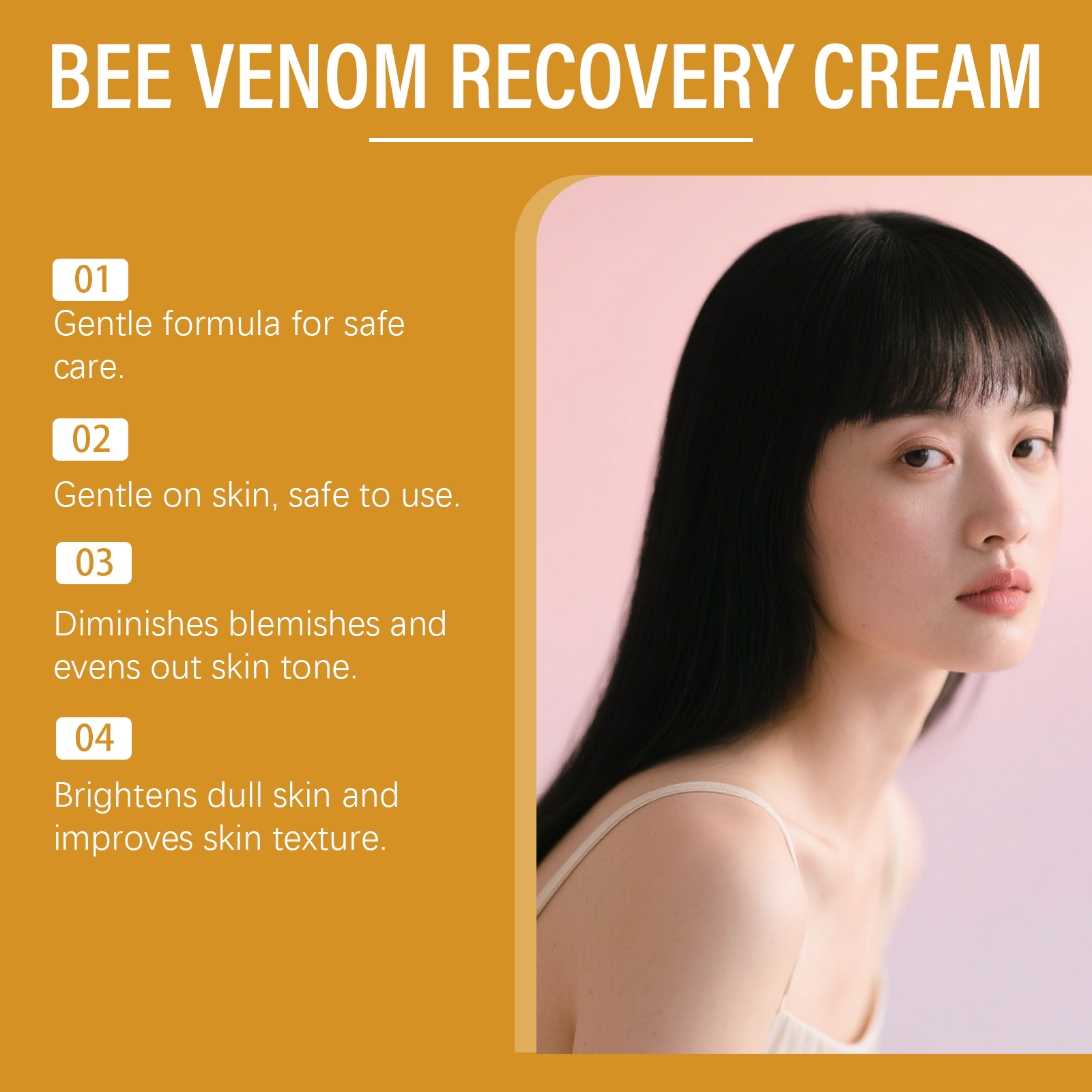 Bee Venom Care Cream Nourish Smooth Soft Hydrate Protect Body Skin Daily Apply