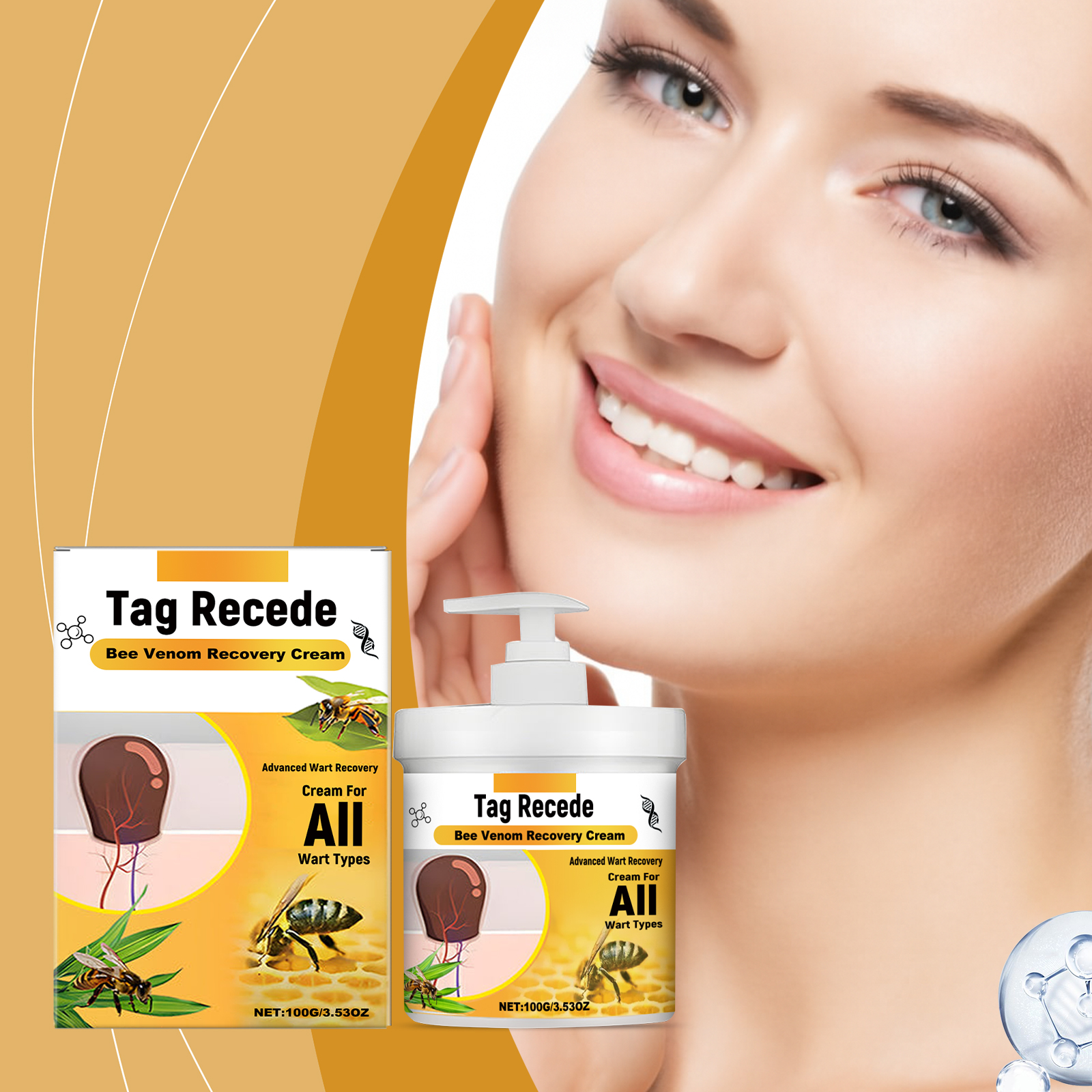 Bee Venom Care Cream Nourish Smooth Soft Hydrate Protect Body Skin Daily Apply