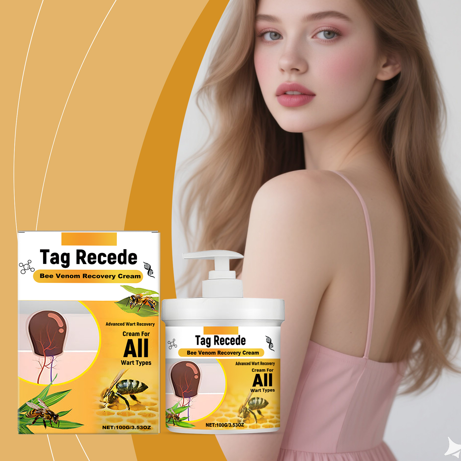 Bee Venom Care Cream Nourish Smooth Soft Hydrate Protect Body Skin Daily Apply