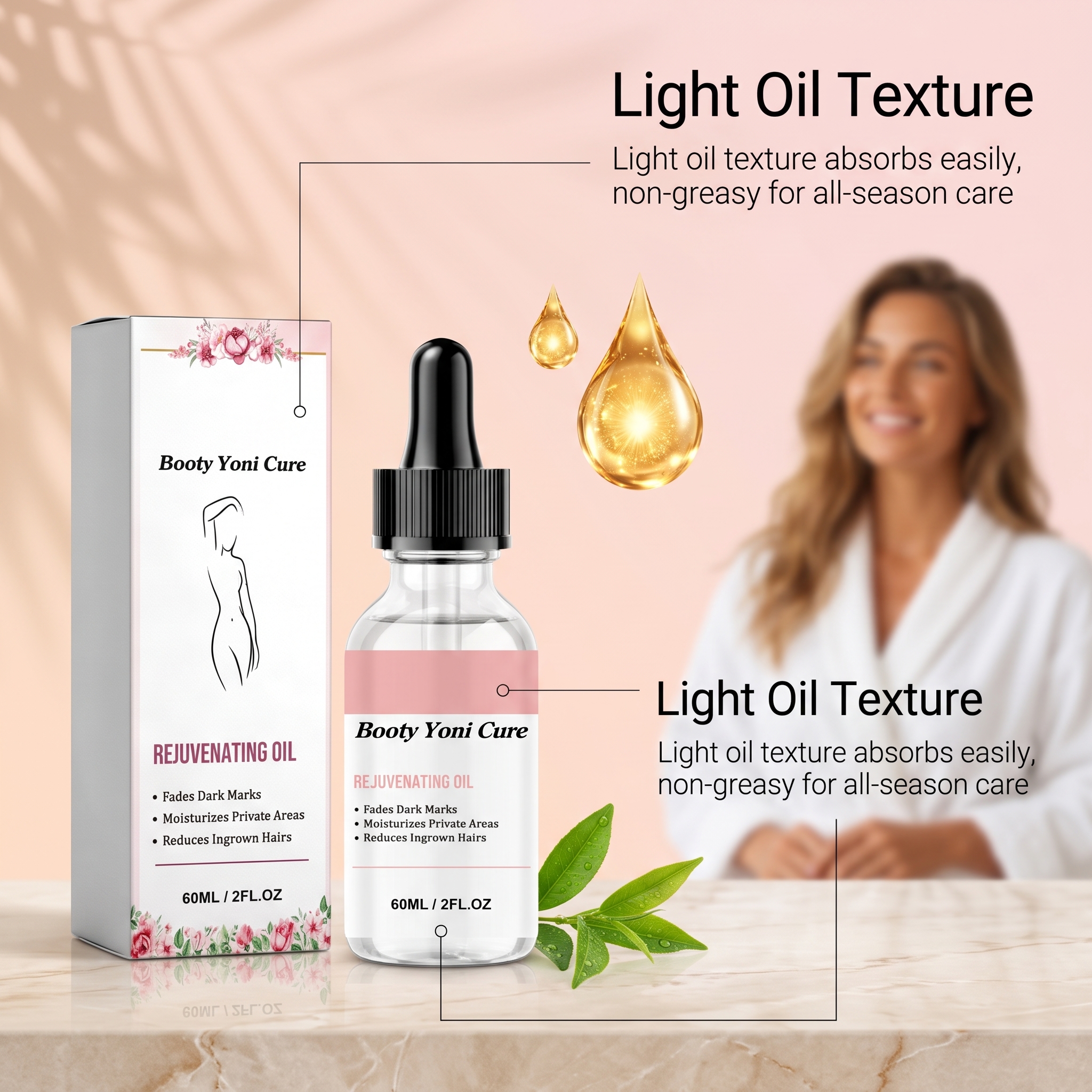Body Care Essential Oil Mild Ingredients Refreshing Texture Moist Convenient Protect Female Body Skin