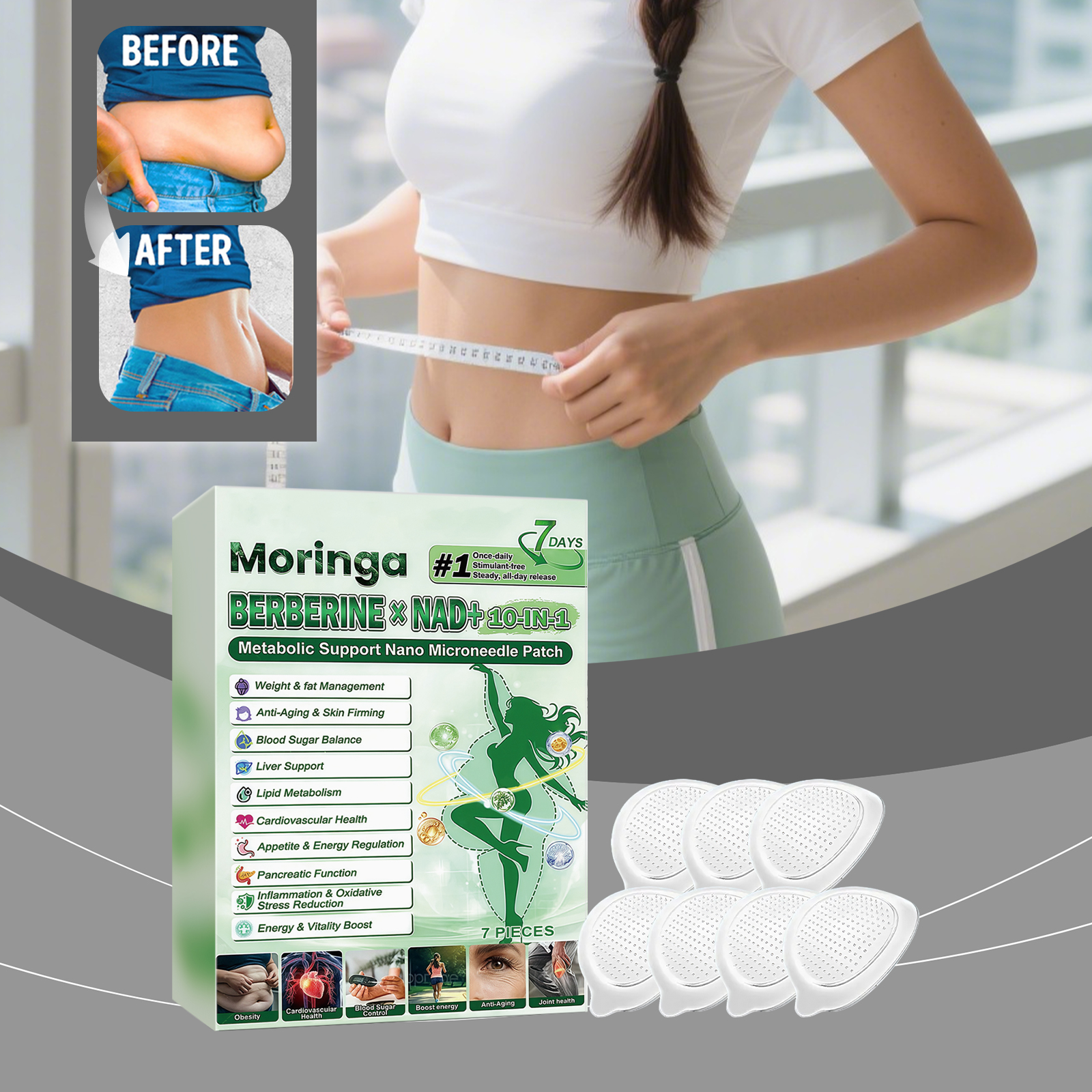 Body Care Patch Shape Figure Curve Gentle Nourish Skin Slim Posture Easy Lazy Body Skin