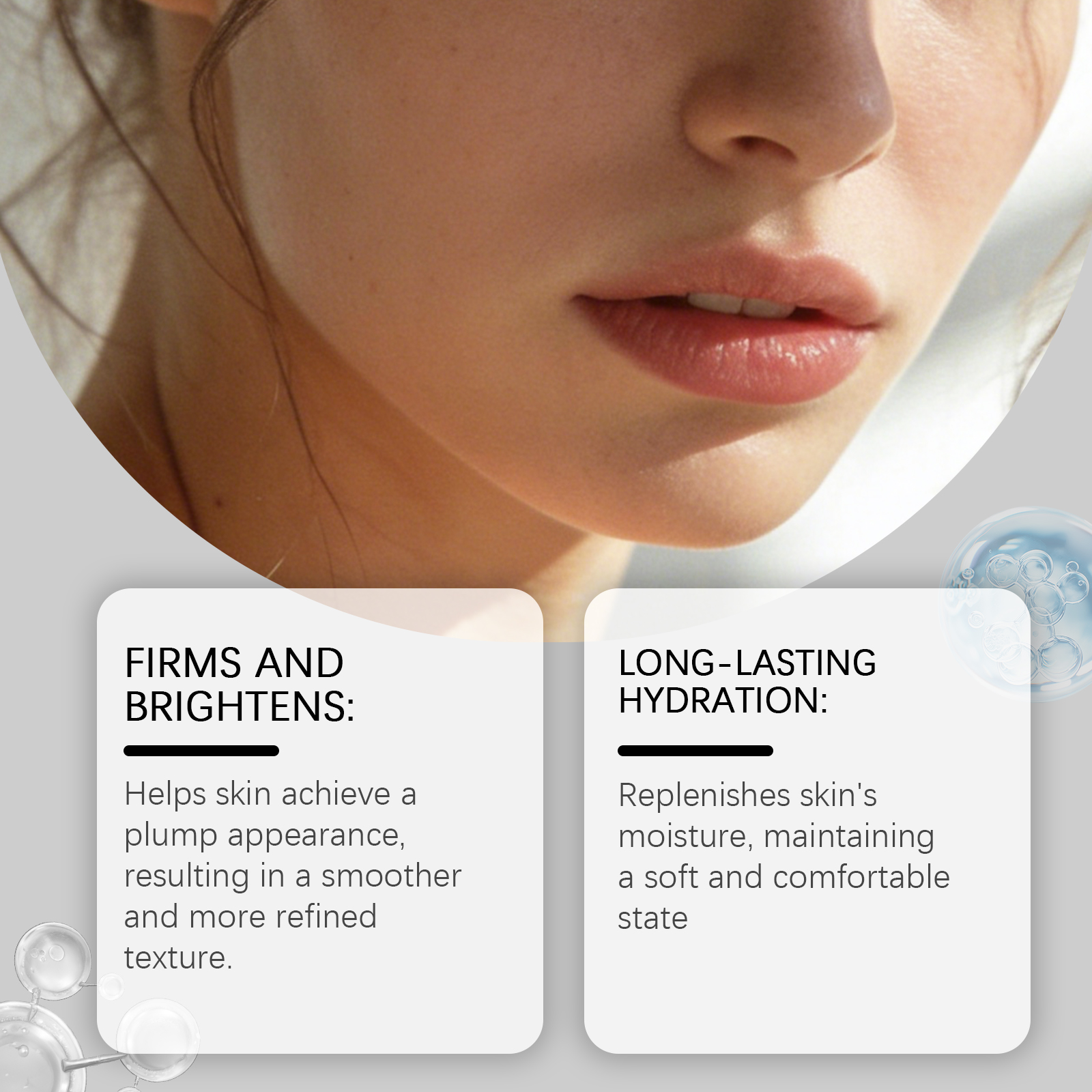 Color Revitalizing Facial Moisturizing Cream Plump Smooth Long Lasting Water Lock Multi Skin Type Four Season Usable