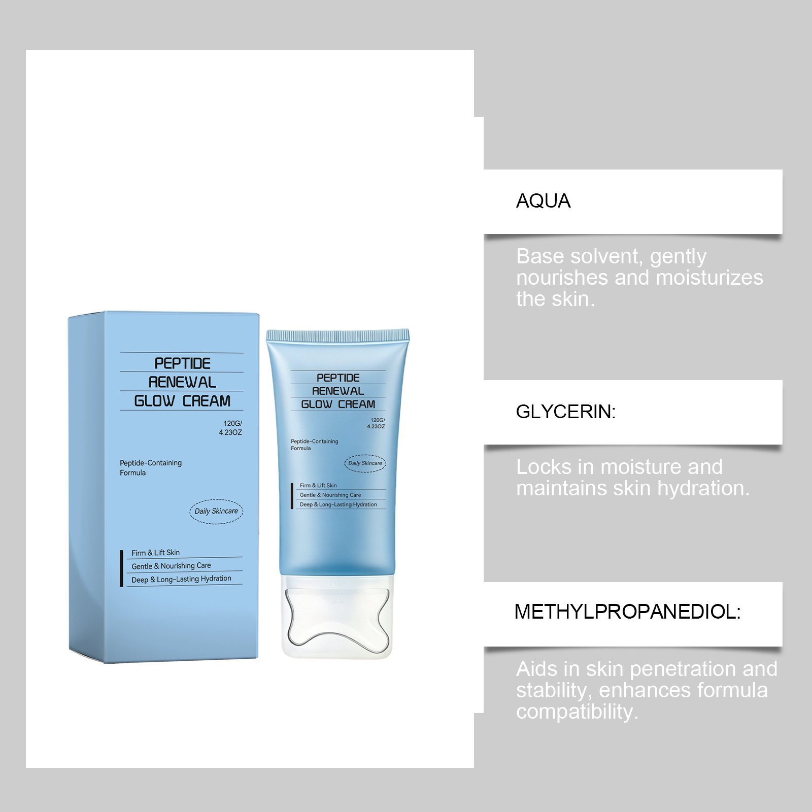 Color Revitalizing Facial Moisturizing Cream Plump Smooth Long Lasting Water Lock Multi Skin Type Four Season Usable