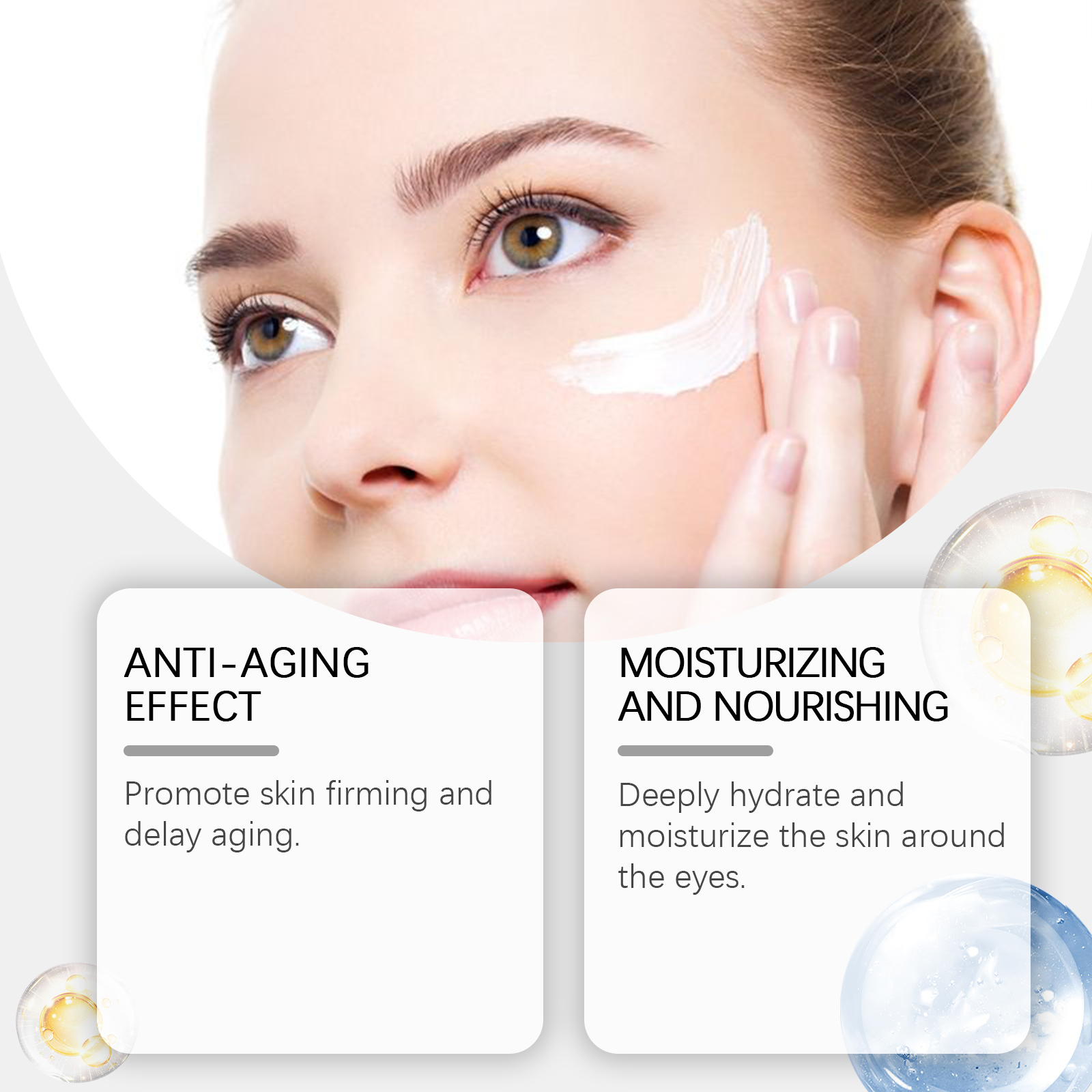 Eye Cream Nourish Moisturize Soft Delicate Smooth Elastic Tender Vital Daily Eye Skin Coat